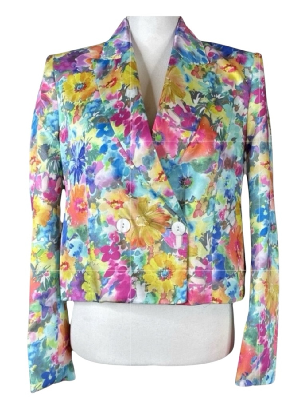 ZARA Spring Blooms Cropped Blazer, Beautiful for Spring & Summer!! Size M.